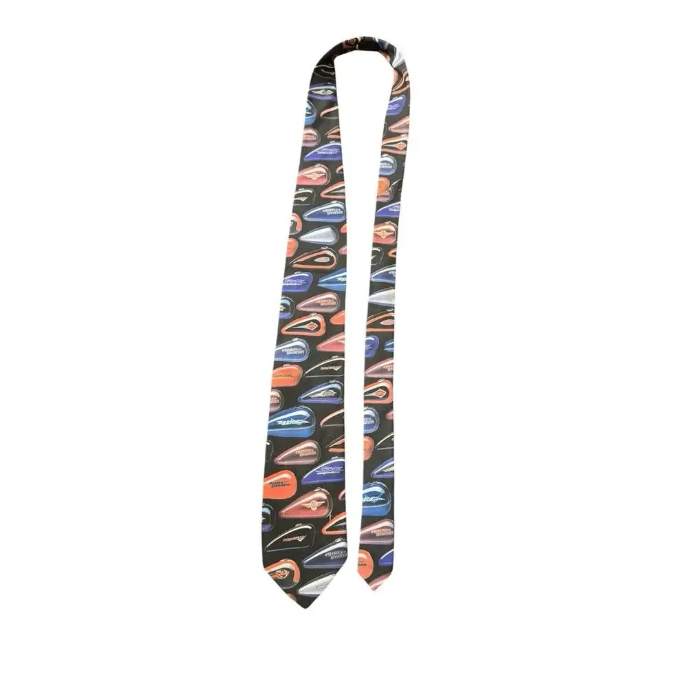 Ralph Marlin Harley Davidson Photographic Tanks 1999 Vintage Novelty Necktie